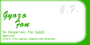 gyozo fon business card